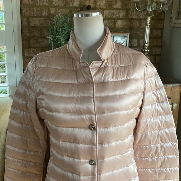 GIL BRET REAL DOWN BUTTON BLUSH PUFFER JACKET 8 EXCELLENT - Picture 2 of 10